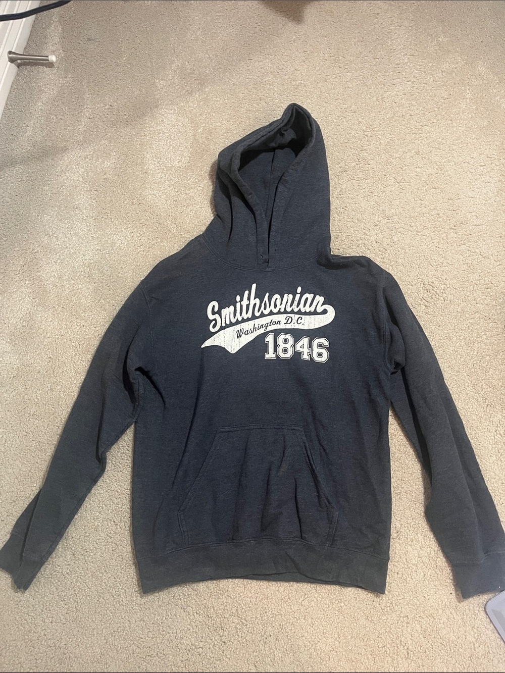 Smithsonian 1846 Unisex Navy Hooded Sweatshirt